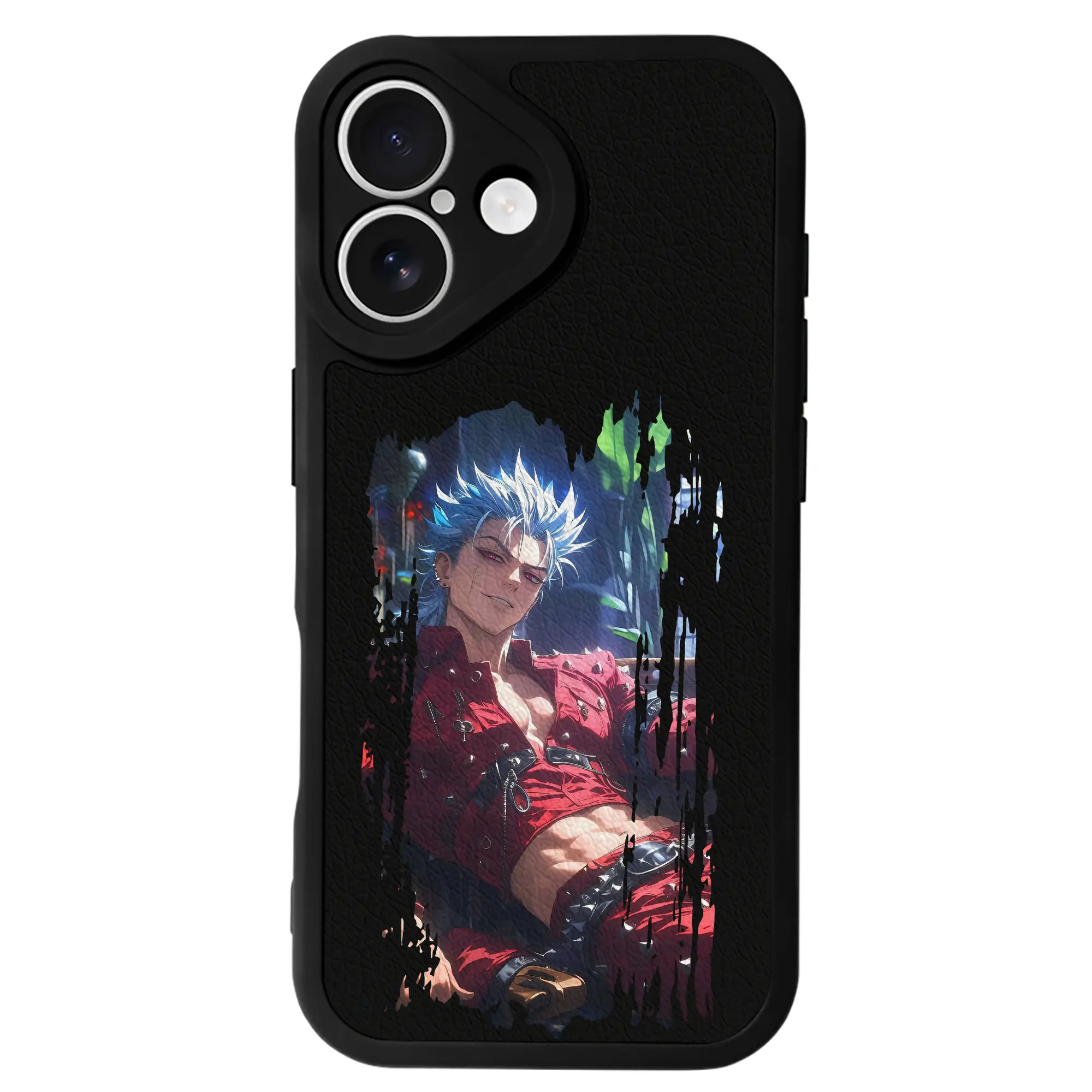 七つの大罪 グッズ バン - IPhone 16シリーズ対応 ・ シリコンスマホケース ・ レザー調 ・ 高精度フィット ・ 耐衝撃 ・ ワイヤレス充電対応 ・ 精密カット